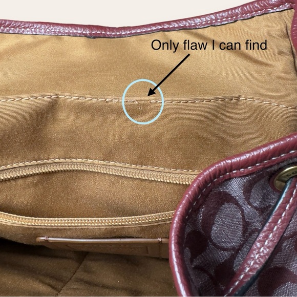 EUC COACH Sullivan Backpack in Signature Chambray WINE color CLEAN - Picture 10 of 14